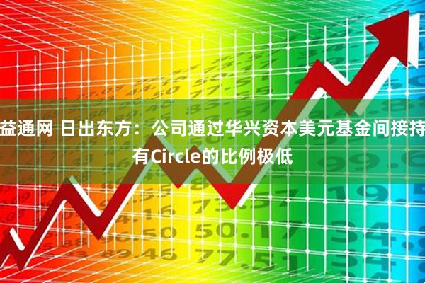 益通网 日出东方：公司通过华兴资本美元基金间接持有Circle的比例极低